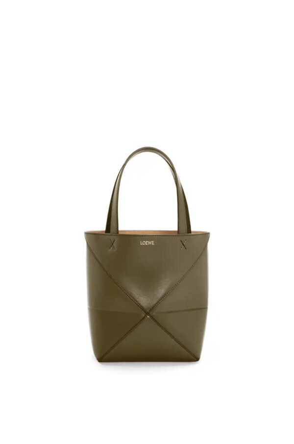 A657V25X01 (6) Mini Puzzle Fold tote in shiny calfskin