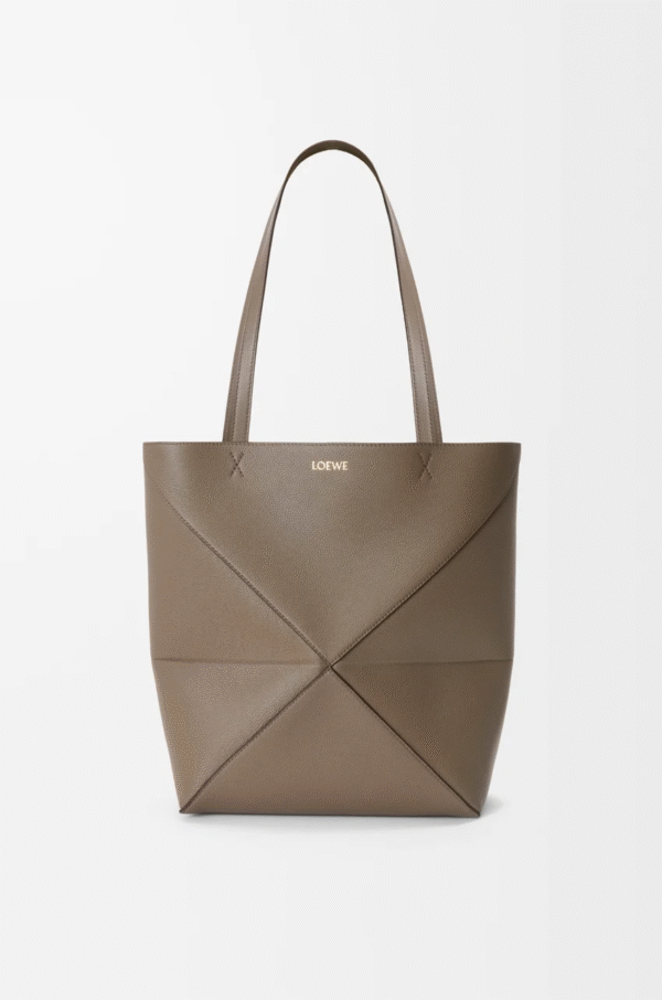 Medium Puzzle Fold tote in soft grained calfskin