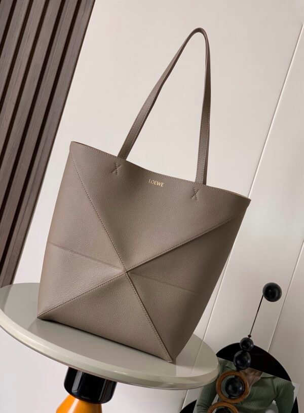 Medium Puzzle Fold tote in soft grained calfskin