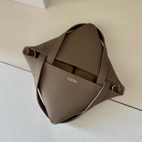 Mini Puzzle Fold tote in soft grained calfskin
