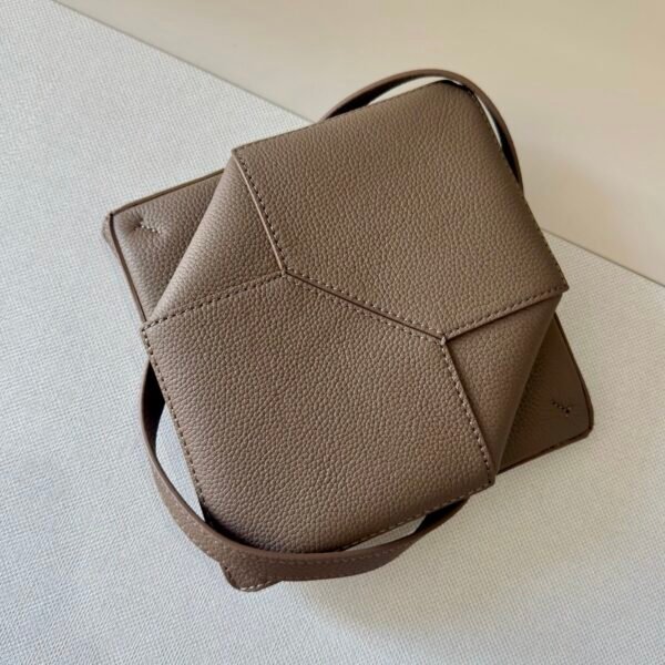 Mini Puzzle Fold tote in soft grained calfskin