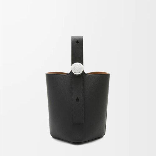 Mini Pebble Bucket bag in soft grained calfskin