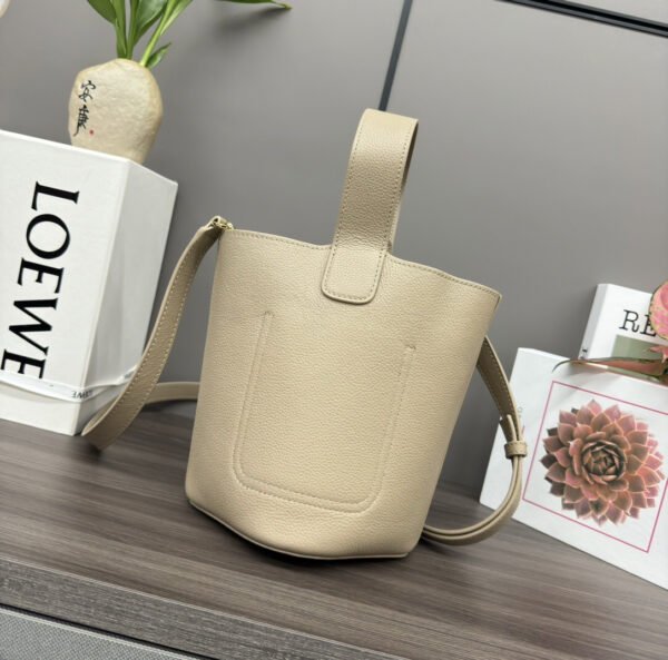 Mini Pebble Bucket bag in soft grained calfskin