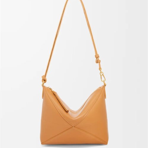 Puzzle Fold pouch in shiny nappa calfskin