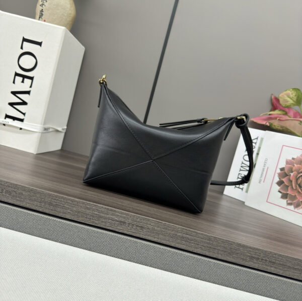 Puzzle Fold pouch in shiny nappa calfskin