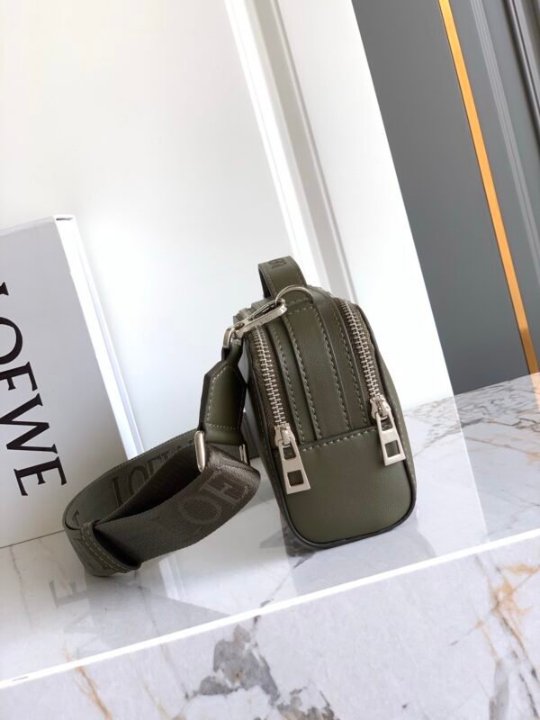 Mini crossbody camera bag in satin calfskin