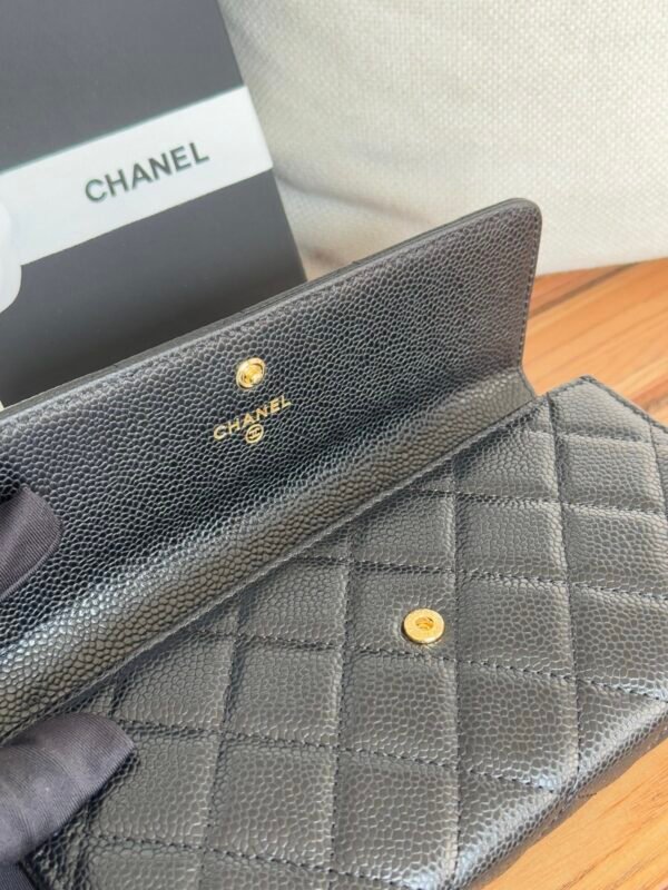 CHANEL  Caviar Quilted Large Gusset Flap Wallet
