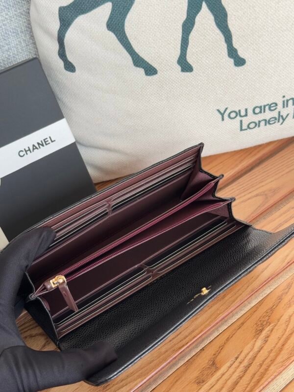CHANEL  Caviar Quilted Large Gusset Flap Wallet