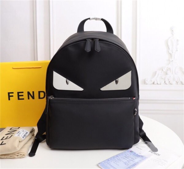 Fendi Little Monster Backpack black and white (3) Fendi Little Monster Backpack
