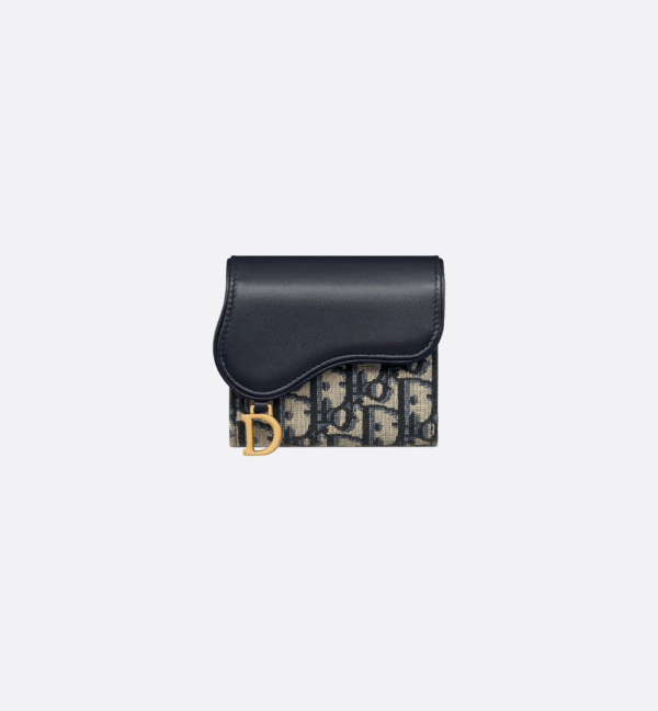 S5652CNKO_M928 (1) Dior Saddle Lotus Wallet