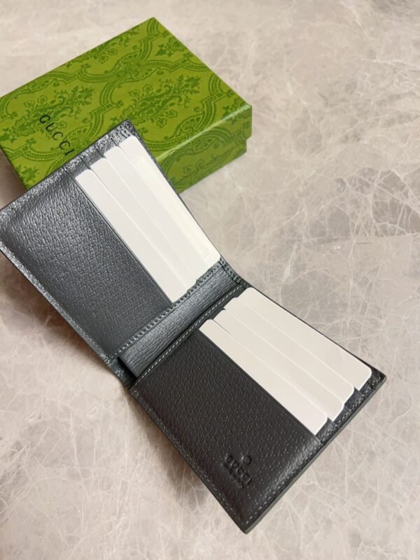 Grey interior GG bi-fold wallet