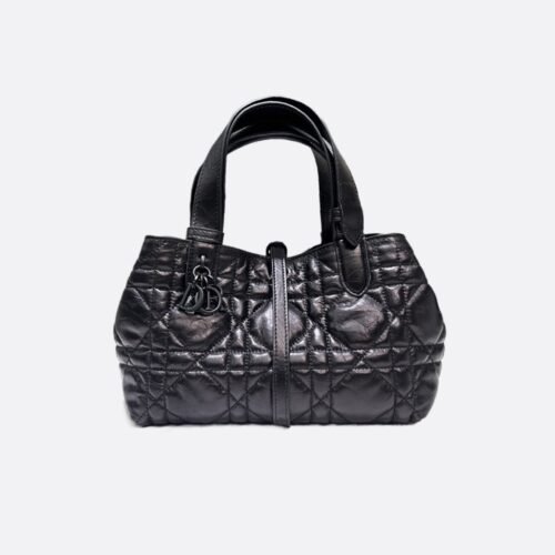 Dior Small Toujours Bag Macrocannage Calfskin Gun Color