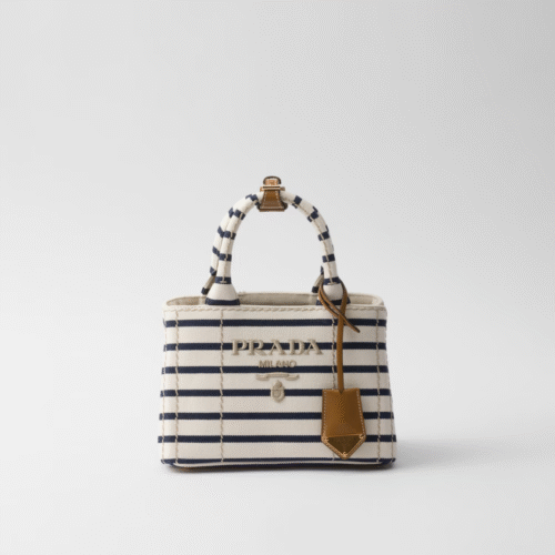 Prada Jardinière striped cotton canvas mini-bag