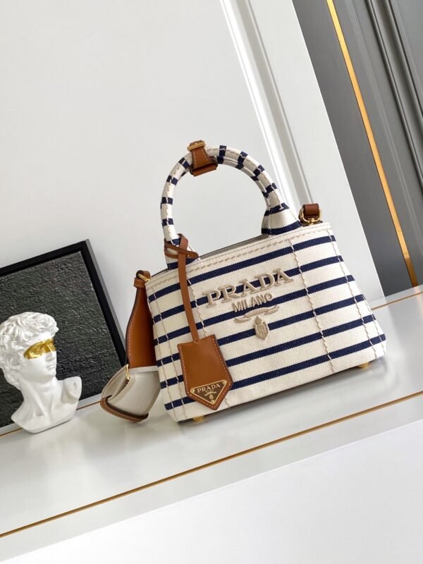 1BA038_2HJN (4) Prada Jardinière striped cotton canvas mini-bag