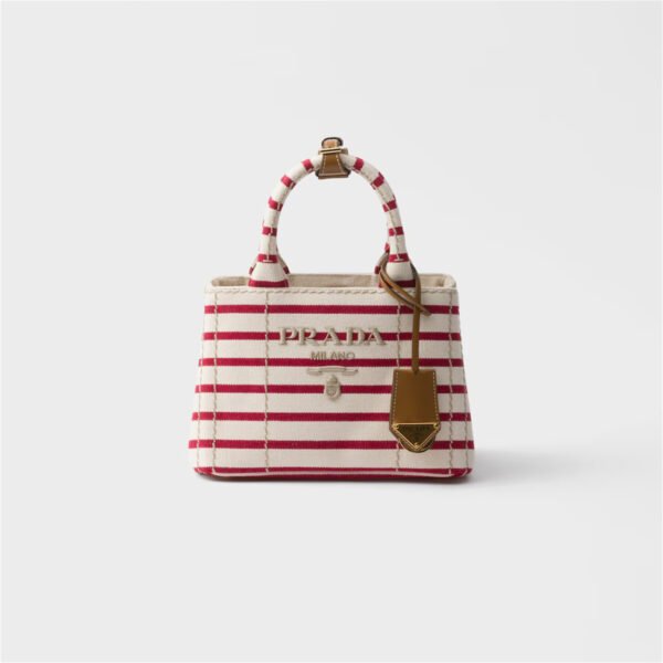 1BA038_2HJN red (1) Prada Jardinière striped cotton canvas mini-bag