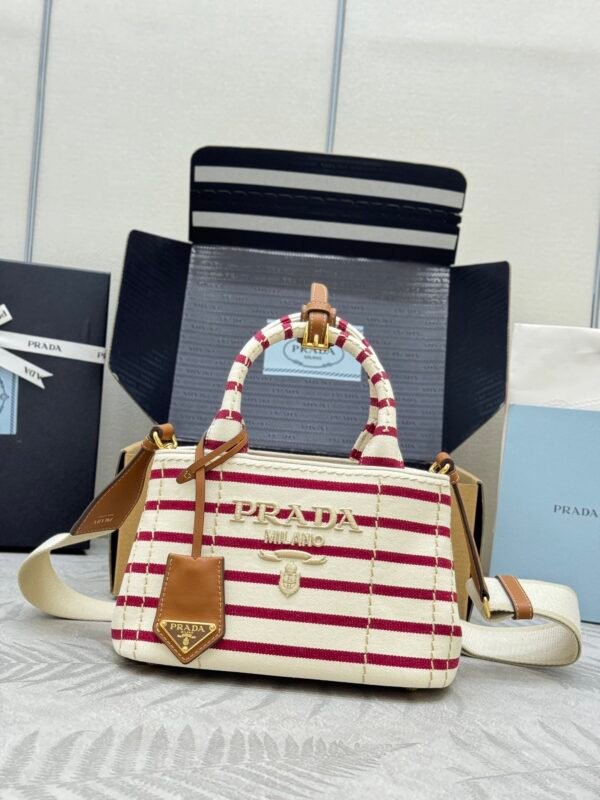 1BA038_2HJN red (3) Prada Jardinière striped cotton canvas mini-bag