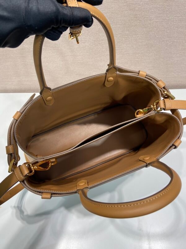 1BA417_2CYS (2) Prada Buckle medium leather handbag with double belt