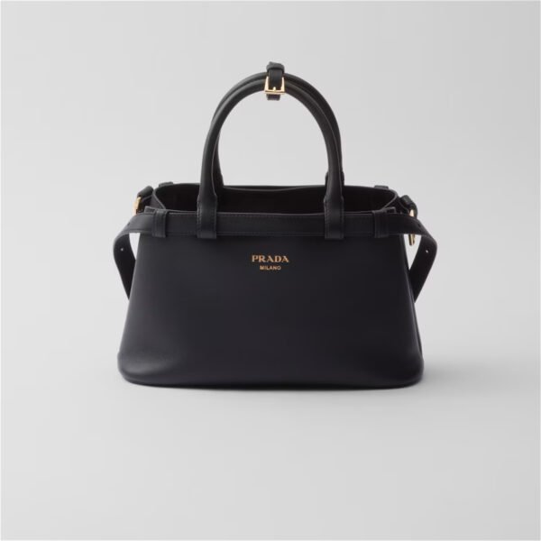 Prada Buckle small leather handbag with double belt