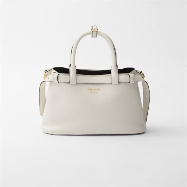 1BA418_2CYS (1) Prada Buckle small leather handbag with double belt