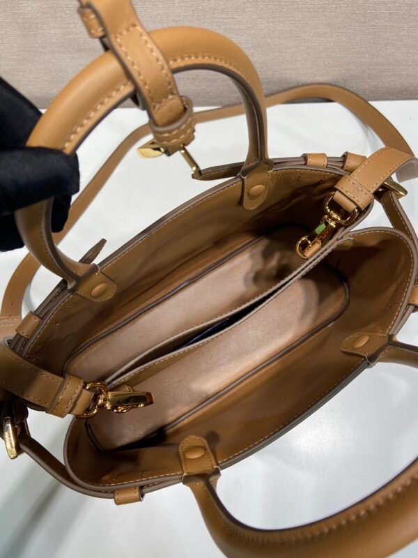 Prada Buckle small leather handbag with double belt