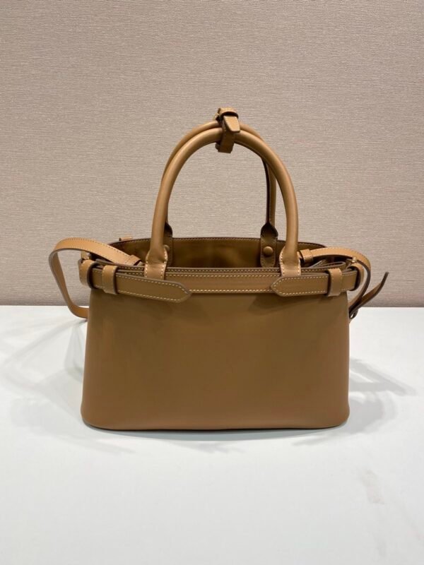 Prada Buckle small leather handbag with double belt