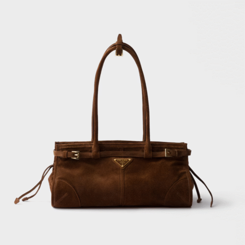 1BA426_2C4S (1) Prada Bonnie medium suede handbag