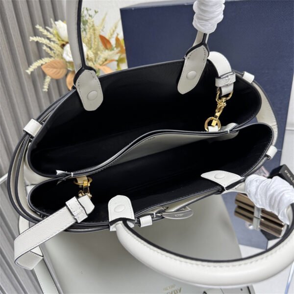 Prada Buckle small leather handbag with belt