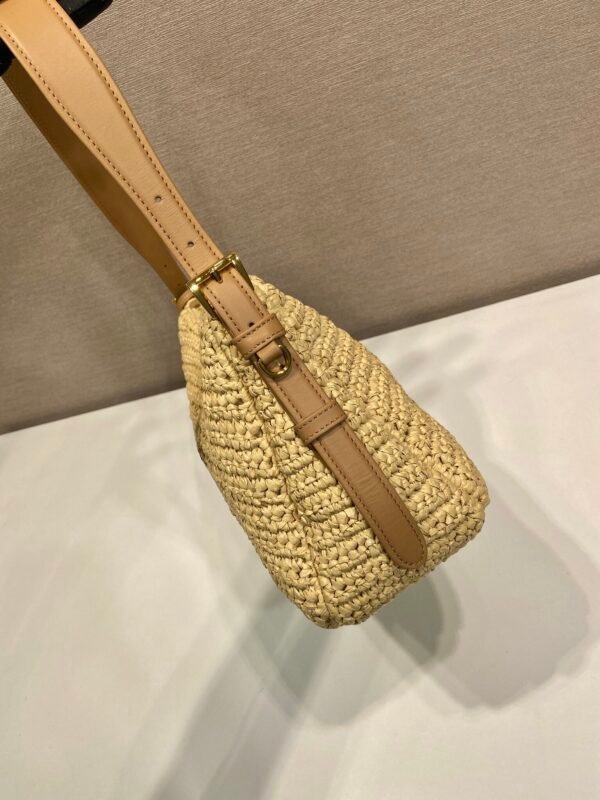 Prada Aimée large crochet and leather bag