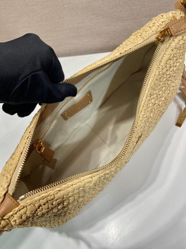 Prada Aimée large crochet and leather bag