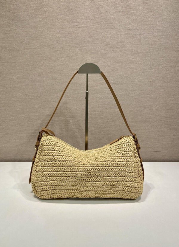 Prada Aimée large crochet and leather bag
