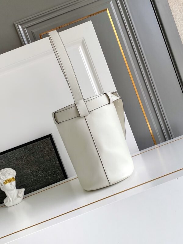 Prada Buckle leather bucket bag with belt