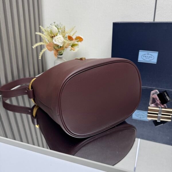 1BE085_2HIF (4) Prada Buckle leather bucket bag with jeweled belt