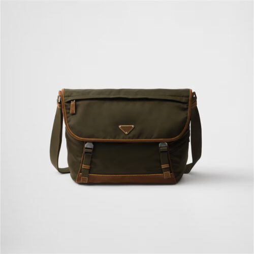 2VD052_384 (1) Large Re-Nylon and suede shoulder bag