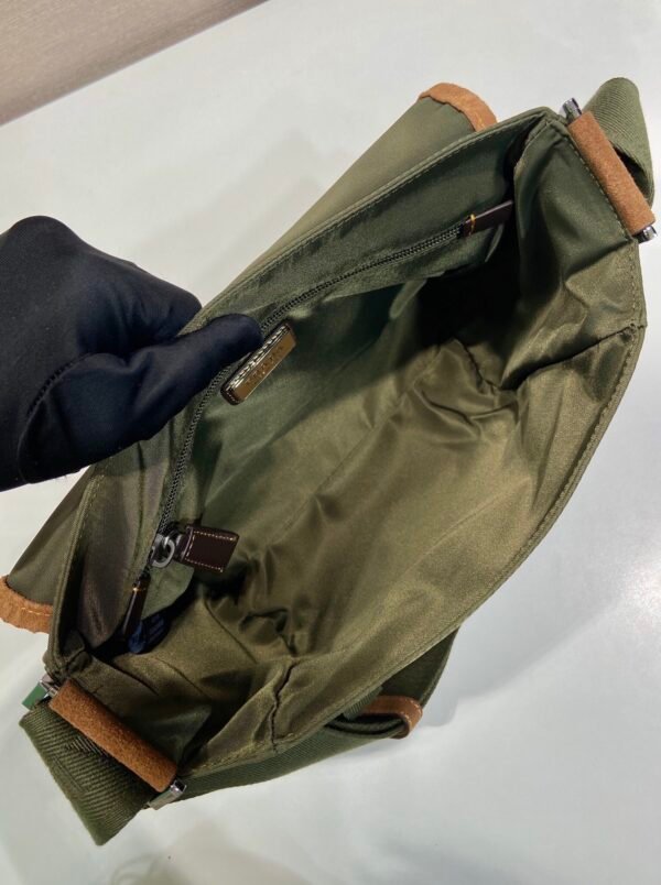 2VD052_384 (2) Large Re-Nylon and suede shoulder bag