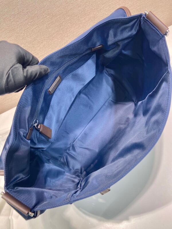 Large Re-Nylon and leather shoulder bag