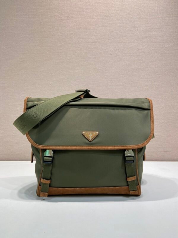 2VD052_384 (3) Large Re-Nylon and suede shoulder bag