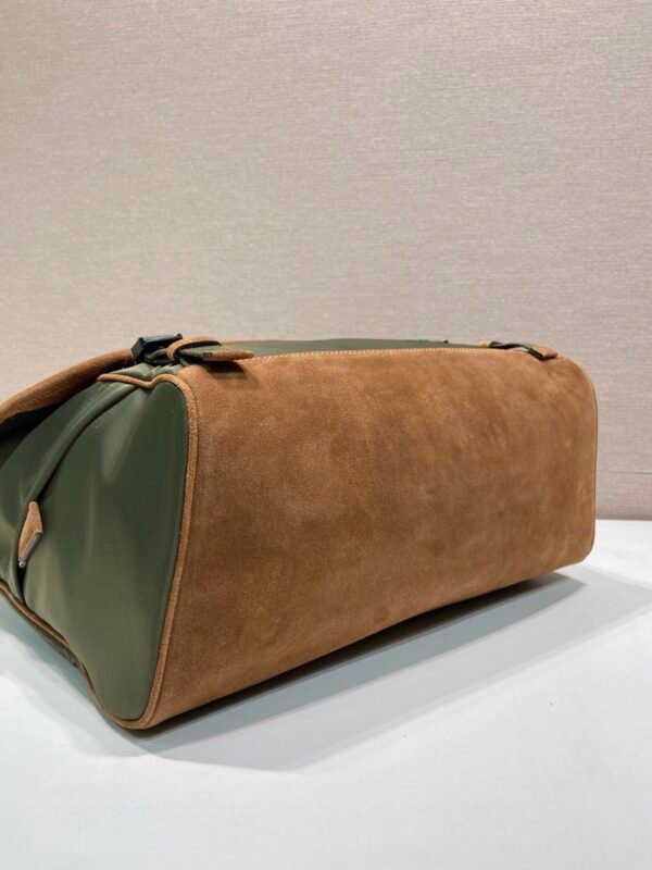 2VD052_384 (5) Large Re-Nylon and suede shoulder bag