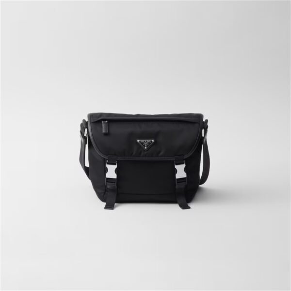 Re-Nylon and Saffiano leather shoulder bag