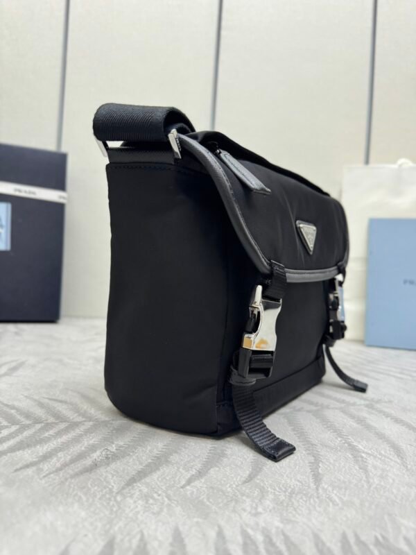 Re-Nylon and Saffiano leather shoulder bag