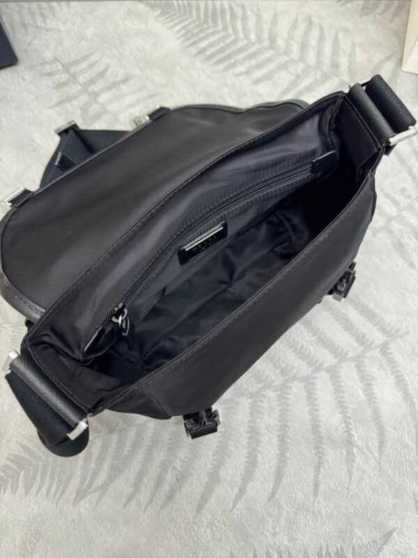 Re-Nylon and Saffiano leather shoulder bag