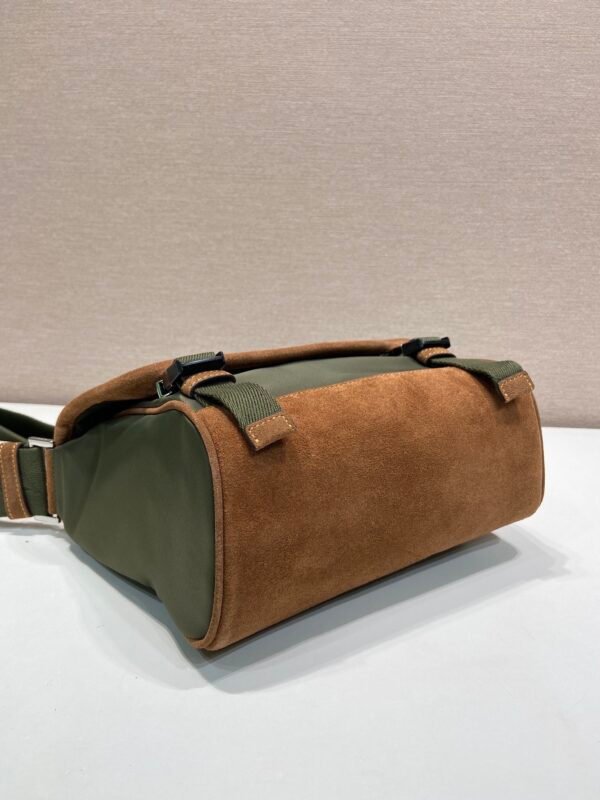 2VD066_384 (3) Medium Re-Nylon and suede shoulder bag