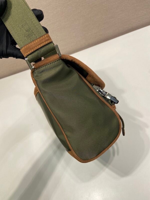 2VD066_384 (5) Medium Re-Nylon and suede shoulder bag