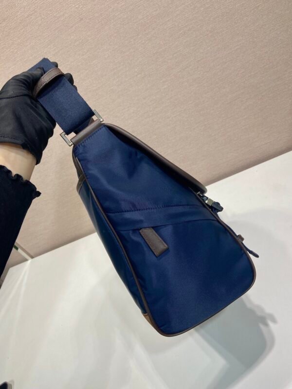 Medium Re-Nylon and leather shoulder bag