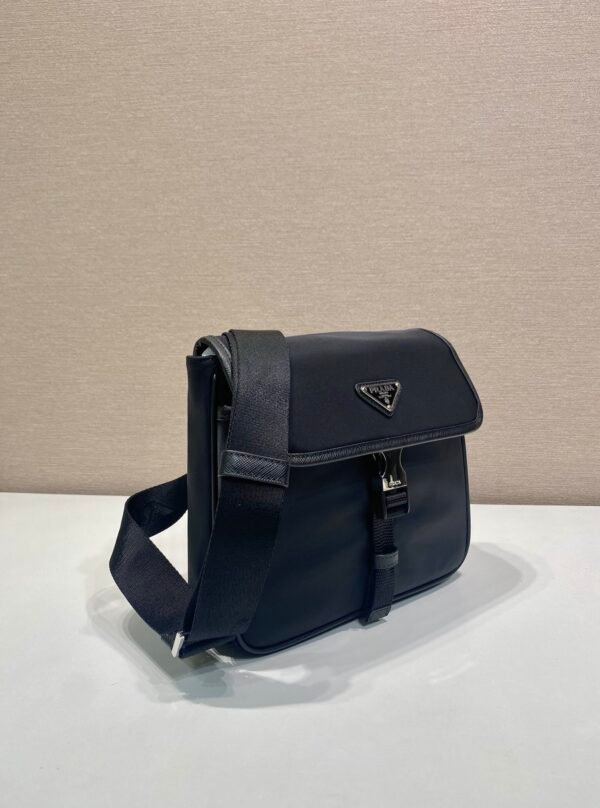 Re-Nylon and Saffiano leather shoulder bag