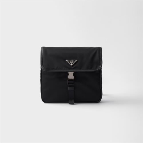 Re-Nylon and Saffiano leather shoulder bag