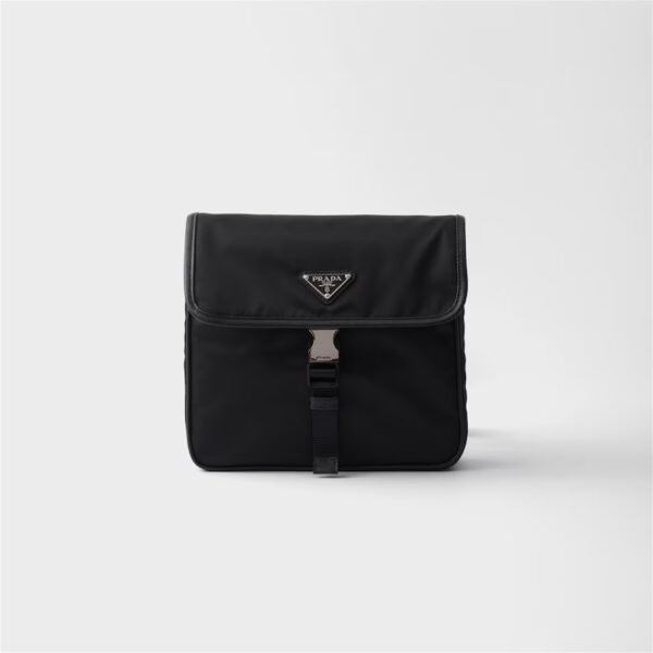 Re-Nylon and Saffiano leather shoulder bag