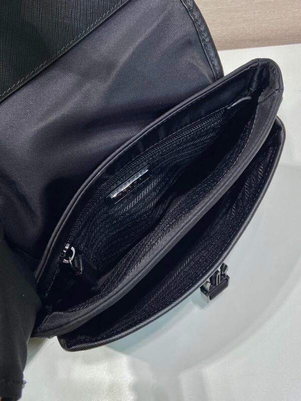 Re-Nylon and Saffiano leather shoulder bag