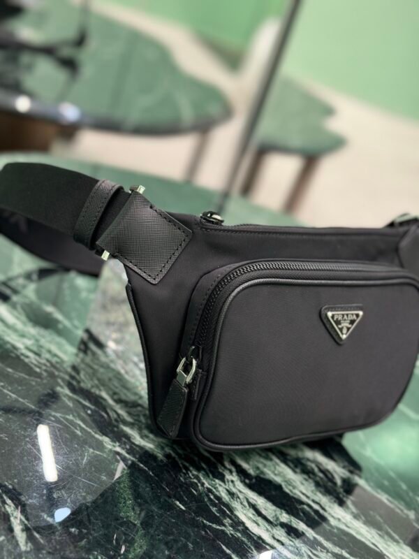 2VH128_2DMH (2) Re-Nylon and Saffiano leather shoulder bag