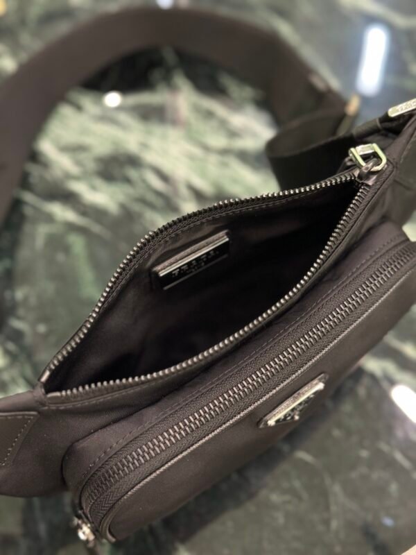 2VH128_2DMH (3) Re-Nylon and Saffiano leather shoulder bag