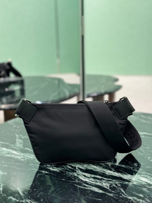 2VH128_2DMH (5) Re-Nylon and Saffiano leather shoulder bag